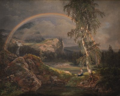虹のあるノルウェーの風景 作： Johan Christian Dahl