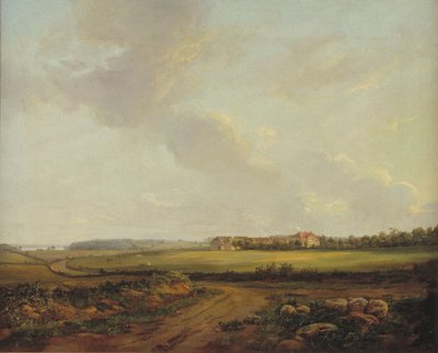 ジーランドのプレストにあるエンゲルホルムの眺め 作： Johan Christian Dahl