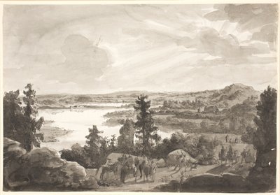 湖の眺め、ノルウェー 作： Johan Christian Dahl