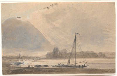 ドレスデン近くのエルベ川の眺め 作： Johan Christian Dahl