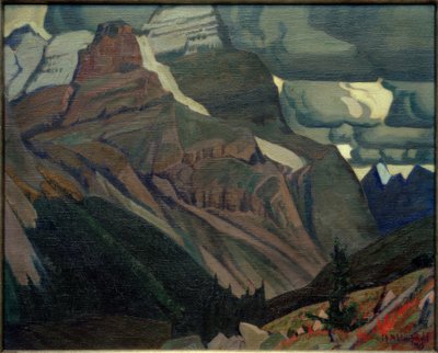 暗い秋、ロッキー山脈 作： J.E.H. MacDonald