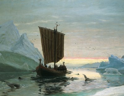 エリック・ロードがグリーンランドを発見、1875 作： J.E. Carl Rasmussen