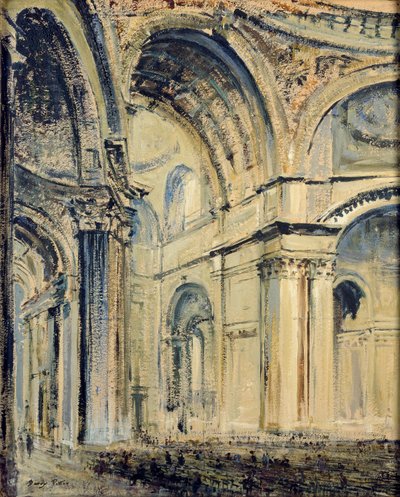 セント・ポール大聖堂の内部、1910年頃 作： JF Barry Pittar