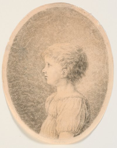 子供の肖像画。 右のプロフィール 作： J.F. Clemens
