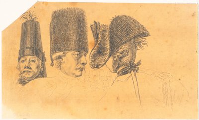 スティックの 3 つの頭の準備: ポツダムでのレビューの後、家に帰るフリードリヒ大王 作： J.F. Clemens