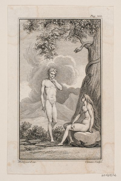 Johannes Ewald の「Adam and Eve」IV のイラスト 作： J.F. Clemens