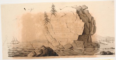 海図のタイトル ビネットのドラフト: ノルウェー沿岸の一部の特別地図 作： J.F. Clemens