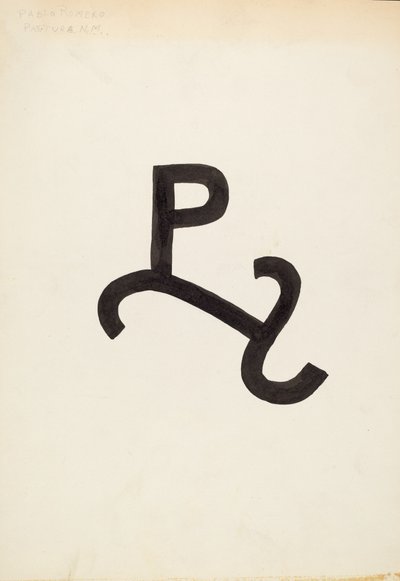 牛のブランド、c。 1936年。 作： J.Henry Marley