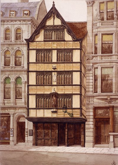クロスビーホール、ビショップスゲート、ロンドン、1860 作： JL Stewart