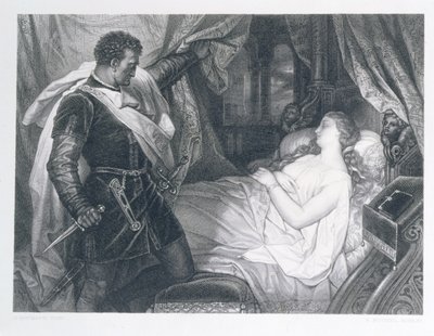 オセロとデスデモンダ、エデュアルドブッシェル（1835-1903）によって彫刻 作： J.M.F. Heinrich
