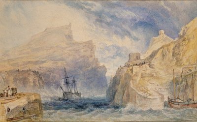 ボスキャッスル、コーンウォール、c1824 作： Joseph Mallord William Turner