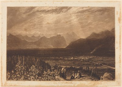 グルノーブルからシャンベリまでのアルプス山脈、1812 年に出版 作： Joseph Mallord William Turner