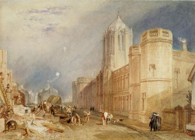 オックスフォード大学クライスト・チャーチ・カレッジ（1832-1833年 作： Joseph Mallord William Turner