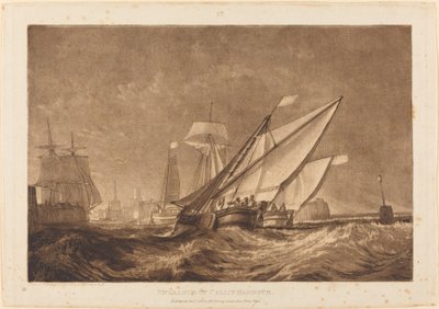 カレー港の入り口、1816年に出版された。 作： Joseph Mallord William Turner