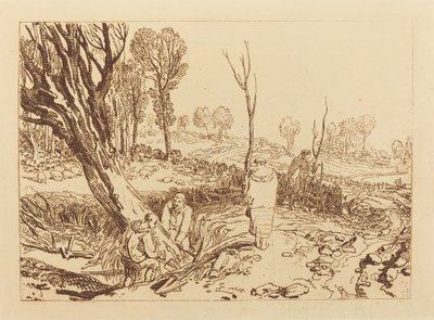 1812年に出版された「Hedging and Ditching」。 作： Joseph Mallord William Turner