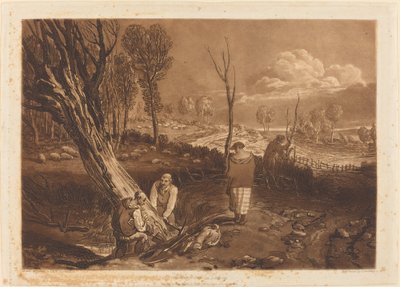 Hedging and Ditching、1812 年発行。 作： Joseph Mallord William Turner