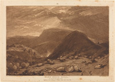 1811年に出版された『Hind Head Hill』。 作： Joseph Mallord William Turner