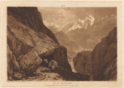 聖ゴタール山、1808 年。 作： Joseph Mallord William Turner