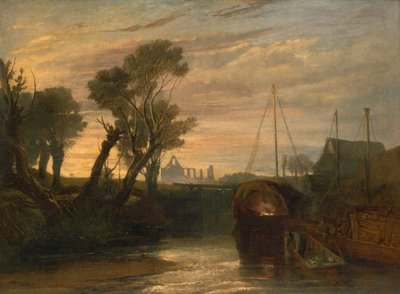 1806 年から 1807 年にかけてのニューアーク修道院。 作： Joseph Mallord William Turner