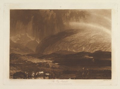 スコットランド、ピート・ボグ Liber Studiorum, part IX, plate 45, April 23, 1812. 作： Joseph Mallord William Turner