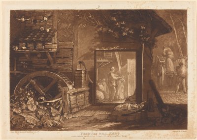 ケント州ペンバリー・ミル、1808年発行。 作： Joseph Mallord William Turner