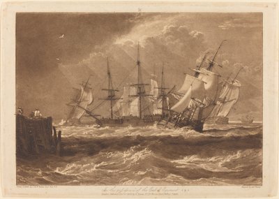 1808 年に出版された Breeze で発送します。 作： Joseph Mallord William Turner