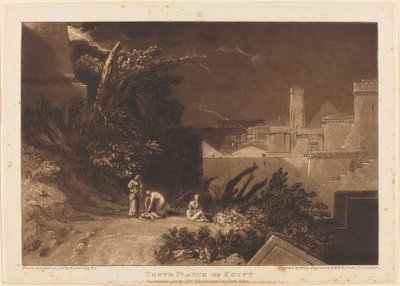 1816年に出版された「エジプトの10番目の疫病」。 作： Joseph Mallord William Turner