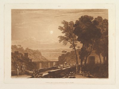 The Bridge and Goats Liber Studiorum』第9部43番プレート、1812年4月23日。 作： Joseph Mallord William Turner