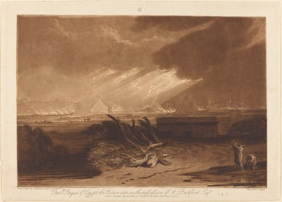 1808 年に出版されたエジプトの第 5 のペスト。 作： Joseph Mallord William Turner