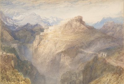 レセイヨンの砦、ヴァル・ド・ラ・モーリエンヌ、フランス、1835-36年。 作： Joseph Mallord William Turner