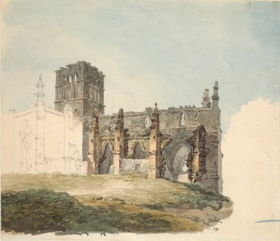 ハディントンの台無しにされた修道院、c1794 作： Joseph Mallord William Turner