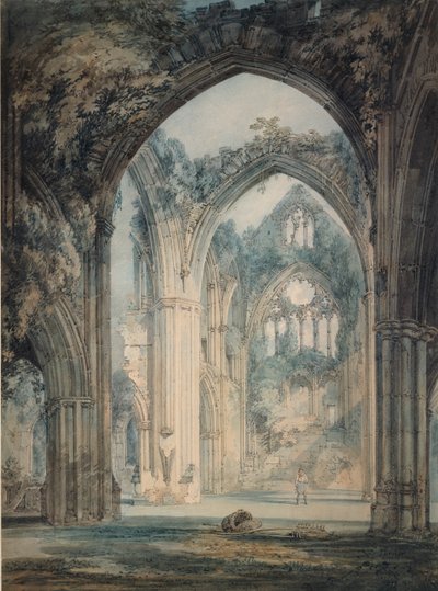ティンターン修道院のトランスセプト（モンマスシャー、1794年頃 作： Joseph Mallord William Turner