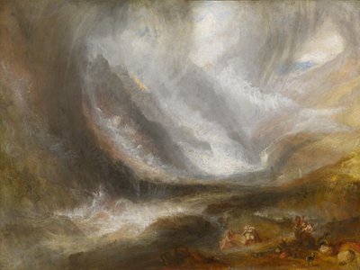 アオスタの谷。183637年の吹雪、雪崩、雷雨。 作： Joseph Mallord William Turner