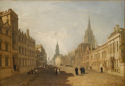オックスフォード、ハイ・ストリートの眺め、1809-1810年 作： Joseph Mallord William Turner
