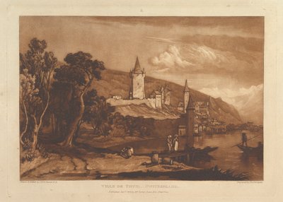Ville de Thun, Switzerland Liber Studiorum, part XII, plate 59, 1816年1月1日。 作： Joseph Mallord William Turner