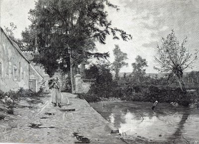 雨の後、1888年のレジャーアワーから 作： J.M. Barnsley