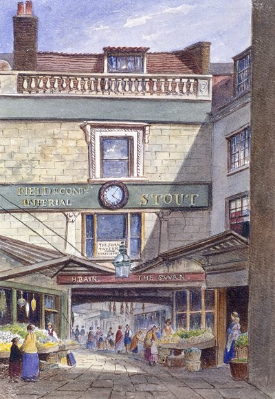 スワンイン、レドンホールマーケット、ロンドン、c1870 作： JT Wilson