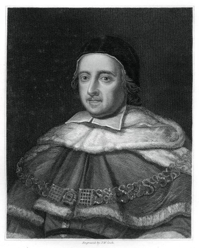 イギリスの最高裁長官であるマシューヘイル卿、1834年。 作： J.W. Cook