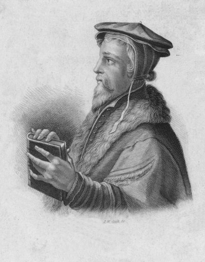 Thomas Becon、c1830s。 作： J.W. Cook