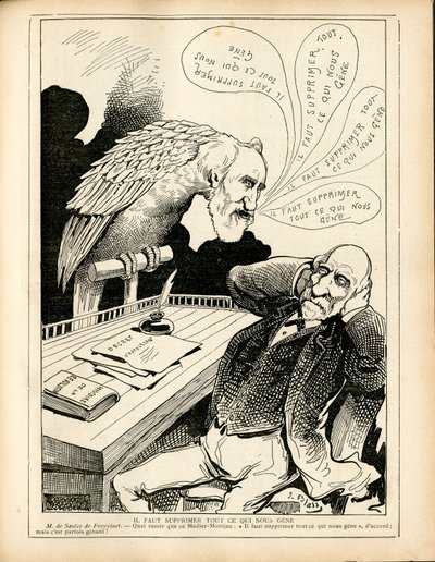 ル・トリブーレ、モノクロ風刺画 作： J. (1847 1892) Blass