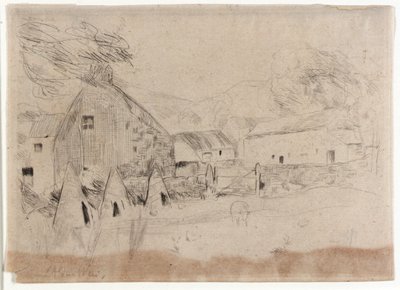 ファームヤード--マン島 作： J. Alden Weir