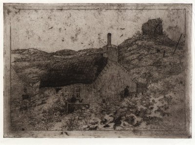 丘の上の漁師小屋--マン島 作： J. Alden Weir
