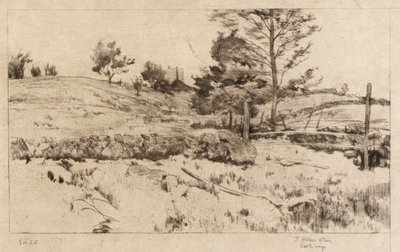 風景（畑のスケッチ） 作： J. Alden Weir