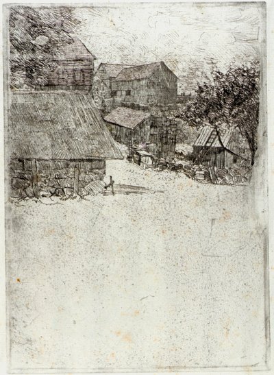 近隣の農場 作： J. Alden Weir