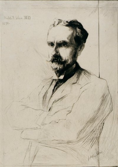 ロバート・F・ウィアー博士の肖像 作： J. Alden Weir