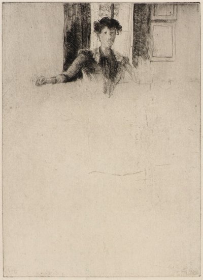 窓辺のスケッチ 作： J. Alden Weir