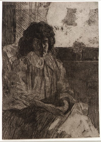窓辺のスケッチ No. 作： J. Alden Weir