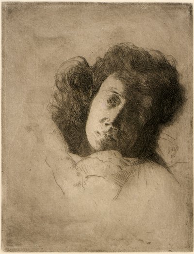 女性の頭部の研究 作： J. Alden Weir