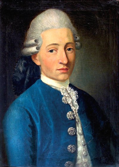 若い男の肖像Wolfgang Amadeus Mozart、1772 作： J. B. Delahaye
