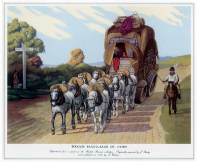 「1790 年の道路運搬」、1820 年。 作： J Baily